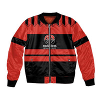 New Zealand Rugby Pacific Custom Bomber Jacket Whatumoana Classic Retro 2025 LT9 Unisex Red - Polynesian Pride