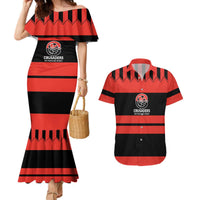 New Zealand Rugby Pacific Custom Couples Matching Mermaid Dress and Hawaiian Shirt Whatumoana Classic Retro 2025 LT9 Red - Polynesian Pride