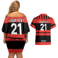 New Zealand Rugby Pacific Custom Couples Matching Off Shoulder Short Dress and Hawaiian Shirt Whatumoana Classic Retro 2025 LT9 - Polynesian Pride