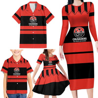 New Zealand Rugby Pacific Custom Family Matching Long Sleeve Bodycon Dress and Hawaiian Shirt Whatumoana Classic Retro 2025 LT9 - Polynesian Pride