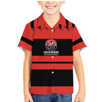 New Zealand Rugby Pacific Custom Family Matching Mermaid Dress and Hawaiian Shirt Whatumoana Classic Retro 2025 LT9 Son's Shirt Red - Polynesian Pride