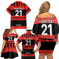 New Zealand Rugby Pacific Custom Family Matching Off Shoulder Short Dress and Hawaiian Shirt Whatumoana Classic Retro 2025 LT9 - Polynesian Pride