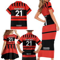 New Zealand Rugby Pacific Custom Family Matching Short Sleeve Bodycon Dress and Hawaiian Shirt Whatumoana Classic Retro 2025 LT9 - Polynesian Pride