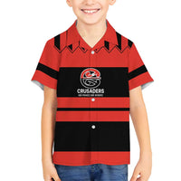 New Zealand Rugby Pacific Custom Family Matching Tank Maxi Dress and Hawaiian Shirt Whatumoana Classic Retro 2025 LT9 Son's Shirt Red - Polynesian Pride