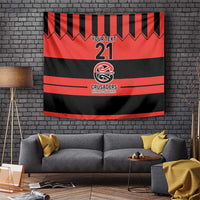 New Zealand Rugby Pacific Custom Tapestry Whatumoana Classic Retro 2025 LT9 Red - Polynesian Pride