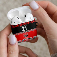 New Zealand Rugby Pacific Custom AirPods Case Whatumoana Maori Kowhaiwhai Pattern - Polynesian Pride