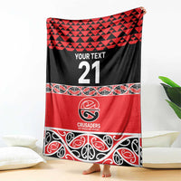 New Zealand Rugby Pacific Custom Blanket Whatumoana Maori Kowhaiwhai Pattern LT9 - Polynesian Pride