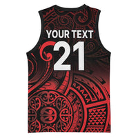 New Zealand Rugby Pacific Custom Basketball Jersey Whatumoana Maori Tribal Tattoo - Polynesian Pride
