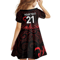 New Zealand Rugby Pacific Custom Family Matching Off Shoulder Maxi Dress and Hawaiian Shirt Whatumoana Maori Tribal Tattoo LT9 - Polynesian Pride