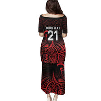 New Zealand Rugby Pacific Custom Family Matching Puletasi and Hawaiian Shirt Whatumoana Maori Tribal Tattoo LT9 - Polynesian Pride