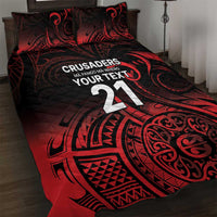 New Zealand Rugby Pacific Custom Quilt Bed Set Whatumoana Maori Tribal Tattoo