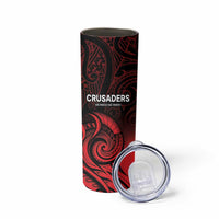 New Zealand Rugby Pacific Custom Skinny Tumbler Whatumoana Maori Tribal Tattoo LT9 - Polynesian Pride