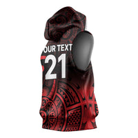 New Zealand Rugby Pacific Custom Sleeveless Hoodie Whatumoana Maori Tribal Tattoo LT9 - Polynesian Pride