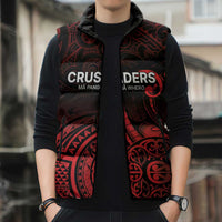 New Zealand Rugby Pacific Custom Sleeveless Puffer Jacket Whatumoana Maori Tribal Tattoo - Polynesian Pride
