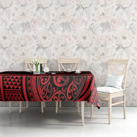 New Zealand Rugby Pacific Custom Tablecloth Whatumoana Maori Tribal Tattoo