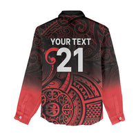 New Zealand Rugby Pacific Custom Women Casual Shirt Whatumoana Maori Tribal Tattoo LT9 - Polynesian Pride