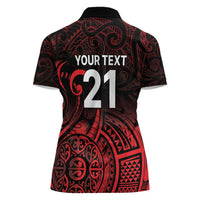 New Zealand Rugby Pacific Custom Women Polo Shirt Whatumoana Maori Tribal Tattoo LT9 - Polynesian Pride