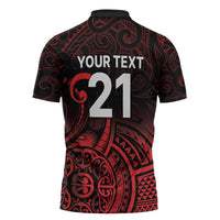 New Zealand Rugby Pacific Custom Zipper Polo Shirt Whatumoana Maori Tribal Tattoo LT9 - Polynesian Pride