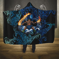 Samoa Siva Afi Hooded Blanket Fireknife Fire Dance Pacific Tribal Motif
