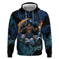 Samoa Siva Afi Hoodie Fireknife Fire Dance Pacific Tribal Motif