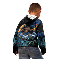 Samoa Siva Afi Kid Hoodie Fireknife Fire Dance Pacific Tribal Motif