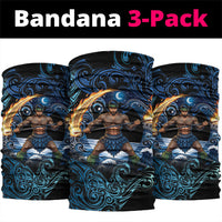 Samoa Siva Afi Neck Gaiter Fireknife Fire Dance Pacific Tribal Motif