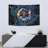 Samoa Siva Afi Tapestry Fireknife Fire Dance Pacific Tribal Motif