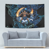 Samoa Siva Afi Tapestry Fireknife Fire Dance Pacific Tribal Motif