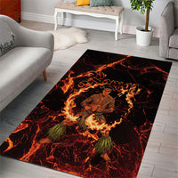 Samoa Siva Afi Dance Fireknife Area Rug Polynesian Heritage Fire Dance