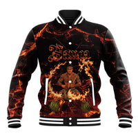 Samoa Siva Afi Dance Fireknife Baseball Jacket Polynesian Heritage Fire Dance