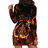 Samoa Siva Afi Dance Fireknife Hoodie Dress Polynesian Heritage Fire Dance
