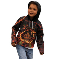 Samoa Siva Afi Dance Fireknife Kid Hoodie Polynesian Heritage Fire Dance