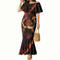 Samoa Siva Afi Dance Fireknife Mermaid Dress Polynesian Heritage Fire Dance