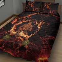 Samoa Siva Afi Dance Fireknife Quilt Bed Set Polynesian Heritage Fire Dance