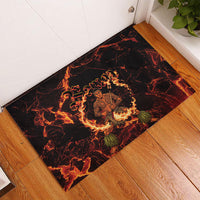 Samoa Siva Afi Dance Fireknife Rubber Doormat Polynesian Heritage Fire Dance