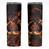 Samoa Siva Afi Dance Fireknife Skinny Tumbler Polynesian Heritage Fire Dance