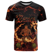 Samoa Siva Afi Dance Fireknife T Shirt Polynesian Heritage Fire Dance