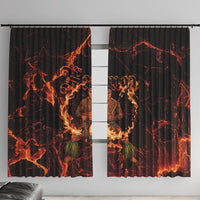 Samoa Siva Afi Dance Fireknife Window Curtain Polynesian Heritage Fire Dance