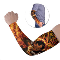 Samoa Siva Afi Dance Fireknife Arm Sleeves Samoan Tribal Motif Dancing in the Fire
