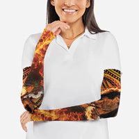 Samoa Siva Afi Dance Fireknife Arm Sleeves Samoan Tribal Motif Dancing in the Fire