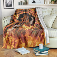 Samoa Siva Afi Dance Fireknife Blanket Samoan Tribal Motif Dancing in the Fire