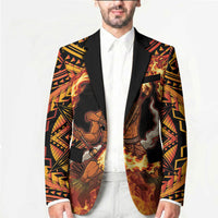 Samoa Siva Afi Dance Fireknife Blazer Samoan Tribal Motif Dancing in the Fire