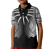Samoan Ula Nifo Afi Tribal Kid Polo Shirt Polynesian Pattern