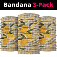 Maku'e Hawaiian Mango Palaka Neck Gaiter Aloha Hibiscus Pikake Lei
