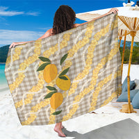 Maku'e Hawaiian Mango Palaka Sarong Aloha Hibiscus Pikake Lei