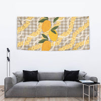Maku'e Hawaiian Mango Palaka Tapestry Aloha Hibiscus Pikake Lei