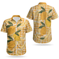 Alani Hawaiian Mango Palaka Couples Matching Long Sleeve Bodycon Dress and Hawaiian Shirt Aloha Hibiscus Pikake Lei