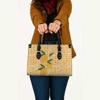 Alani Hawaiian Mango Palaka Leather Bag Aloha Hibiscus Pikake Lei