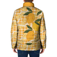 Alani Hawaiian Mango Palaka Padded Jacket Aloha Hibiscus Pikake Lei