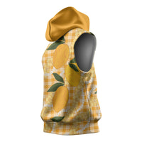 Alani Hawaiian Mango Palaka Sleeveless Hoodie Aloha Hibiscus Pikake Lei